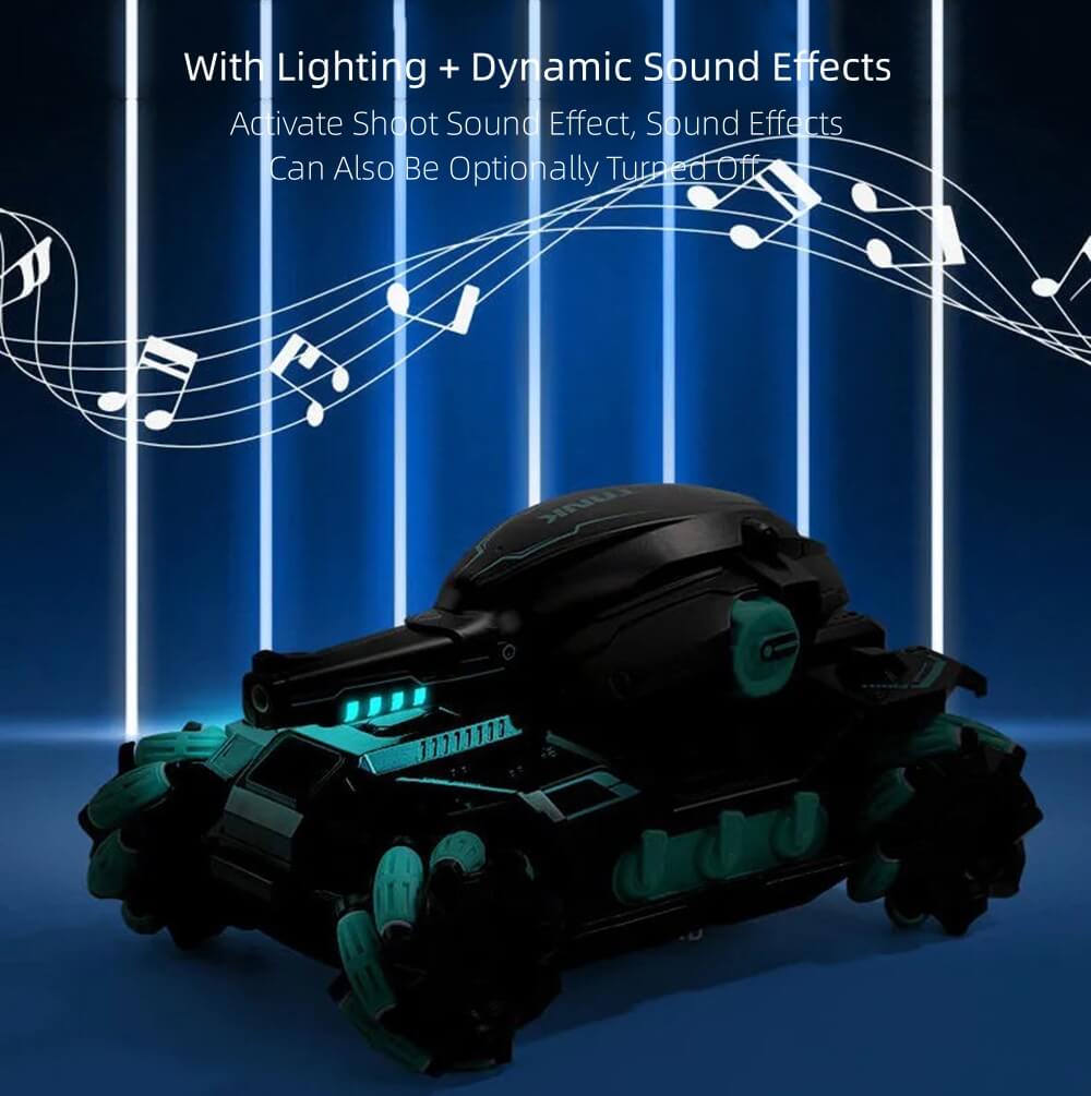 remote control tank with lights
