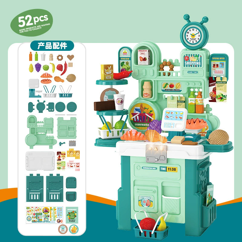 children's play house multifunctional kitchen table toy educational simulation spray cooking set for boys and girls