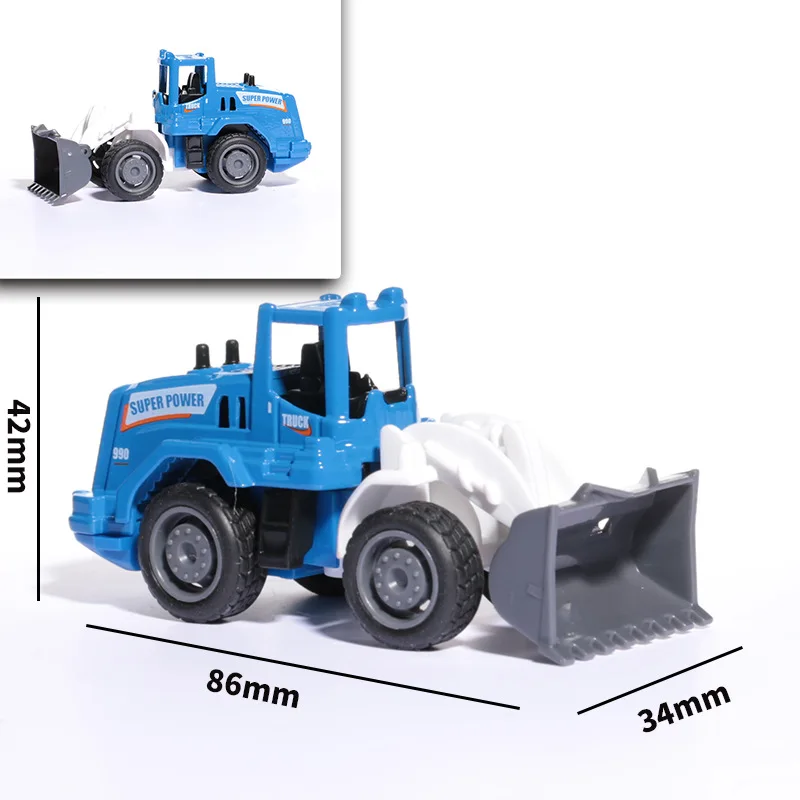 1:64 Alloy Engineering Car Model Skidding Toy Car Metal City Traffic Bus