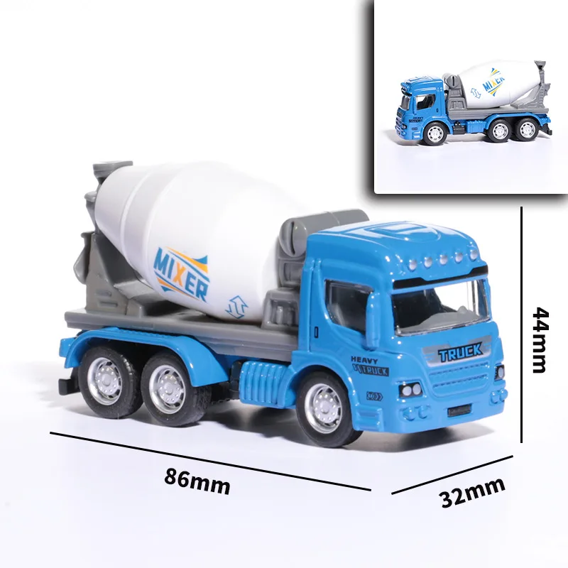 1:64 Alloy Engineering Car Model Skidding Toy Car Metal City Traffic Bus