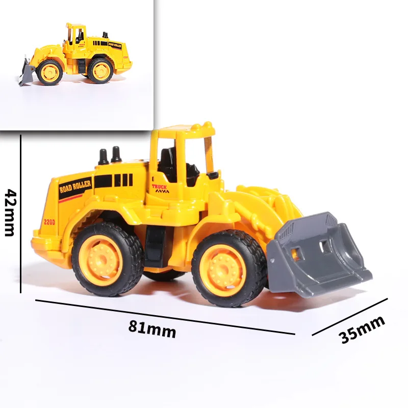 1:64 Alloy Engineering Car Model Skidding Toy Car Metal City Traffic Bus