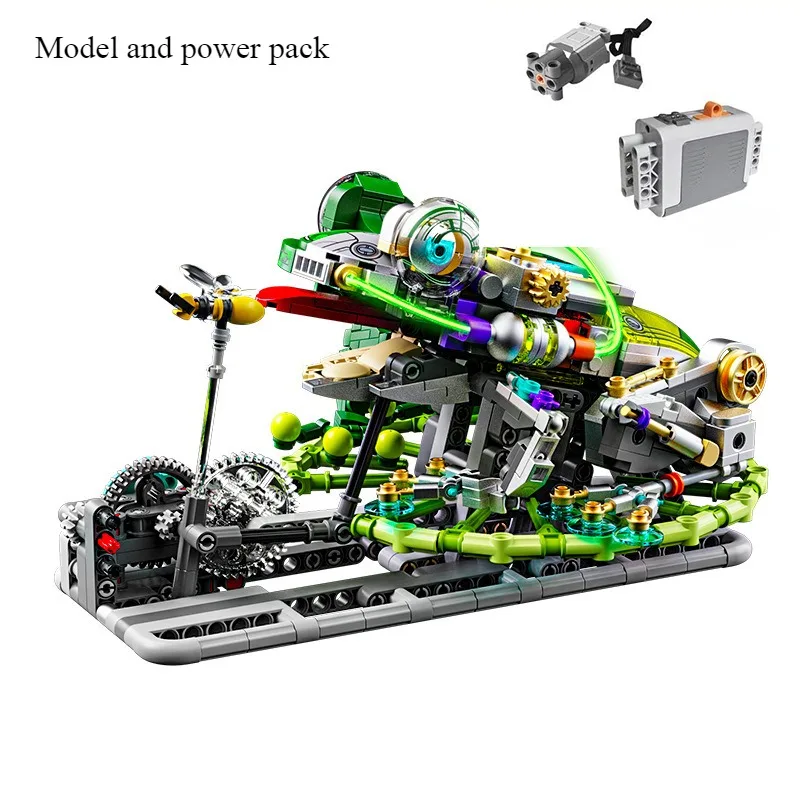 898 pcs New frog model children's mechanical toys, building blocks, teaching toys