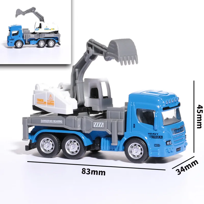 1:64 Alloy Engineering Car Model Skidding Toy Car Metal City Traffic Bus