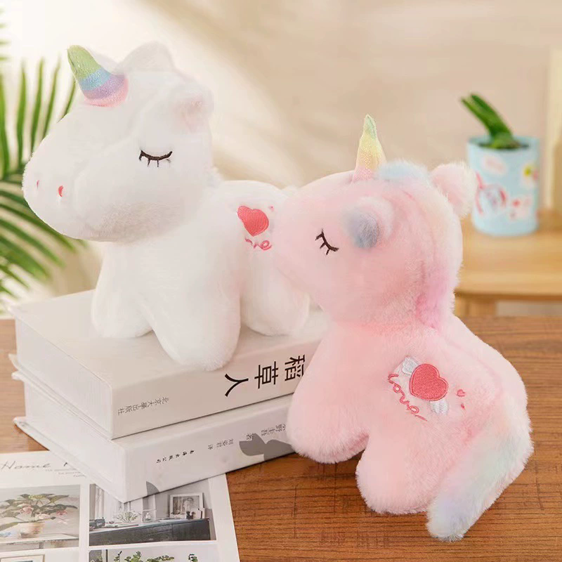 Long haired unicorn doll plush toy
