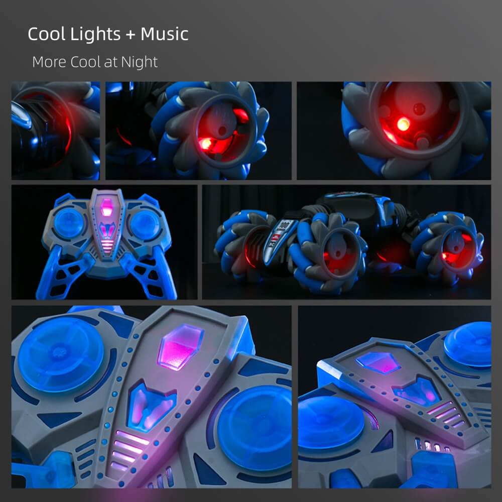 gesture sensing rc stunt car with light & music