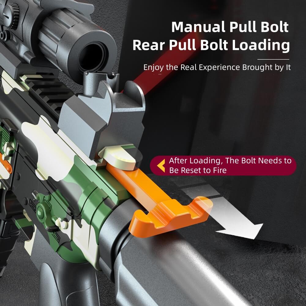 Electric Shoot Soft Bullet Toy Gun Submachine Gun with Scope