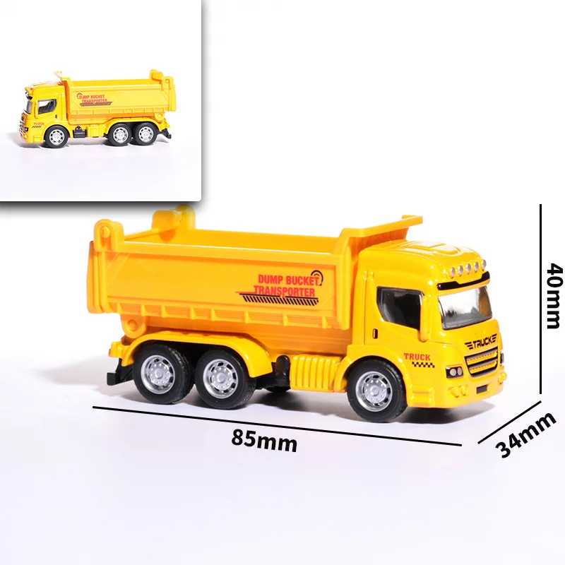 1:64 Alloy Engineering Car Model Skidding Toy Car Metal City Traffic Bus