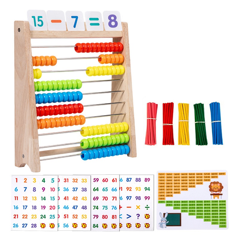 Children's counting stand, math counter, elementary school math, arithmetic, addition, subtraction, counting, kindergarten teaching aids
