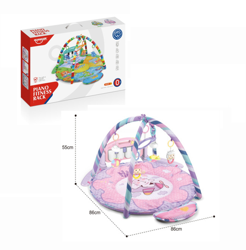 Hot selling early childhood piano baby multifunctional piano fitness rack with light music can be connected to mobile phone to play