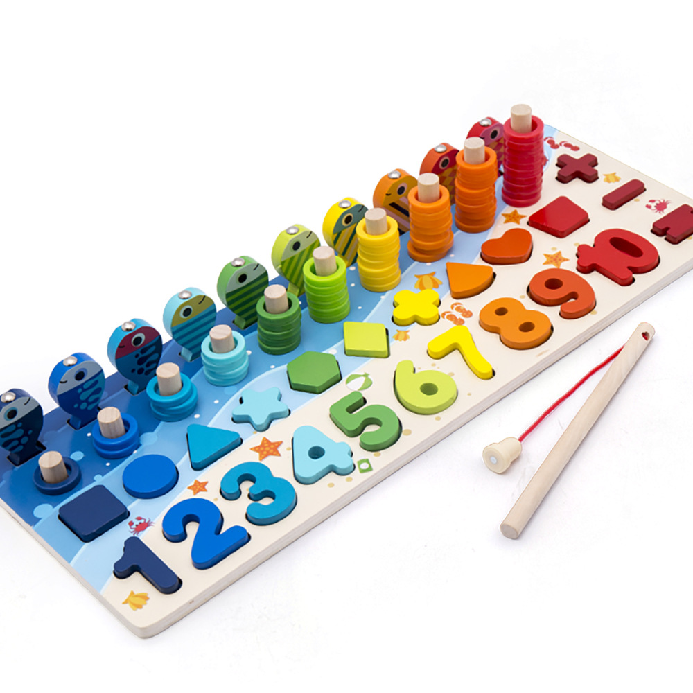 Children's Digital Building Blocks Early Learning Puzzle, 4-in-1 Ocean Number Board
