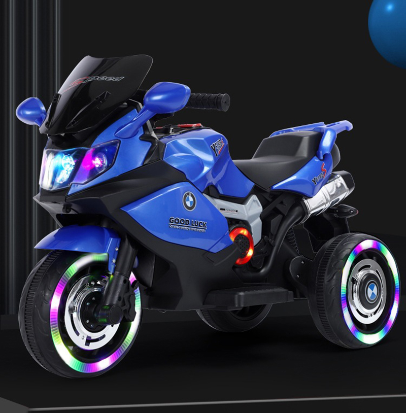 Children electric motorcycle tricycle boy and girl toy car with remote control baby large battery car can sit and charge