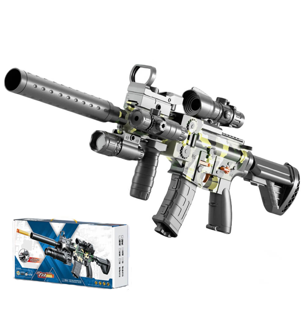 Electric Shoot Soft Bullet Toy Gun Submachine Gun with Scope