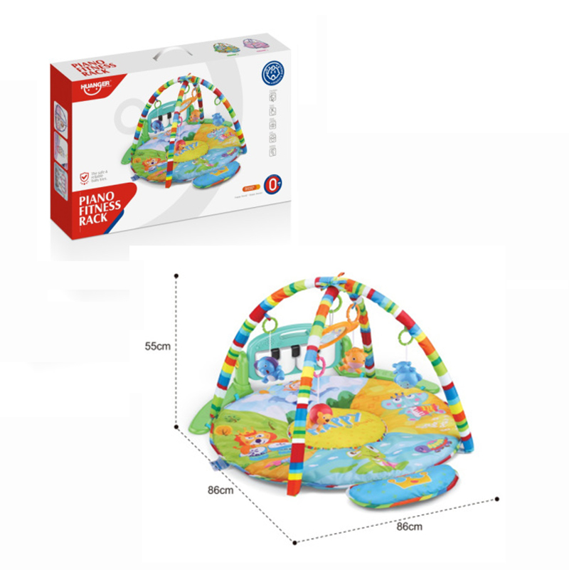 Hot selling early childhood piano baby multifunctional piano fitness rack with light music can be connected to mobile phone to play