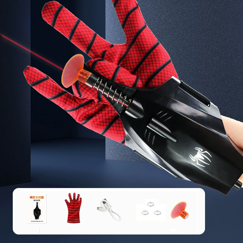 Spider-Man Web Launcher Electric Web Shooter Gloves Children's Boys Projectile Toy