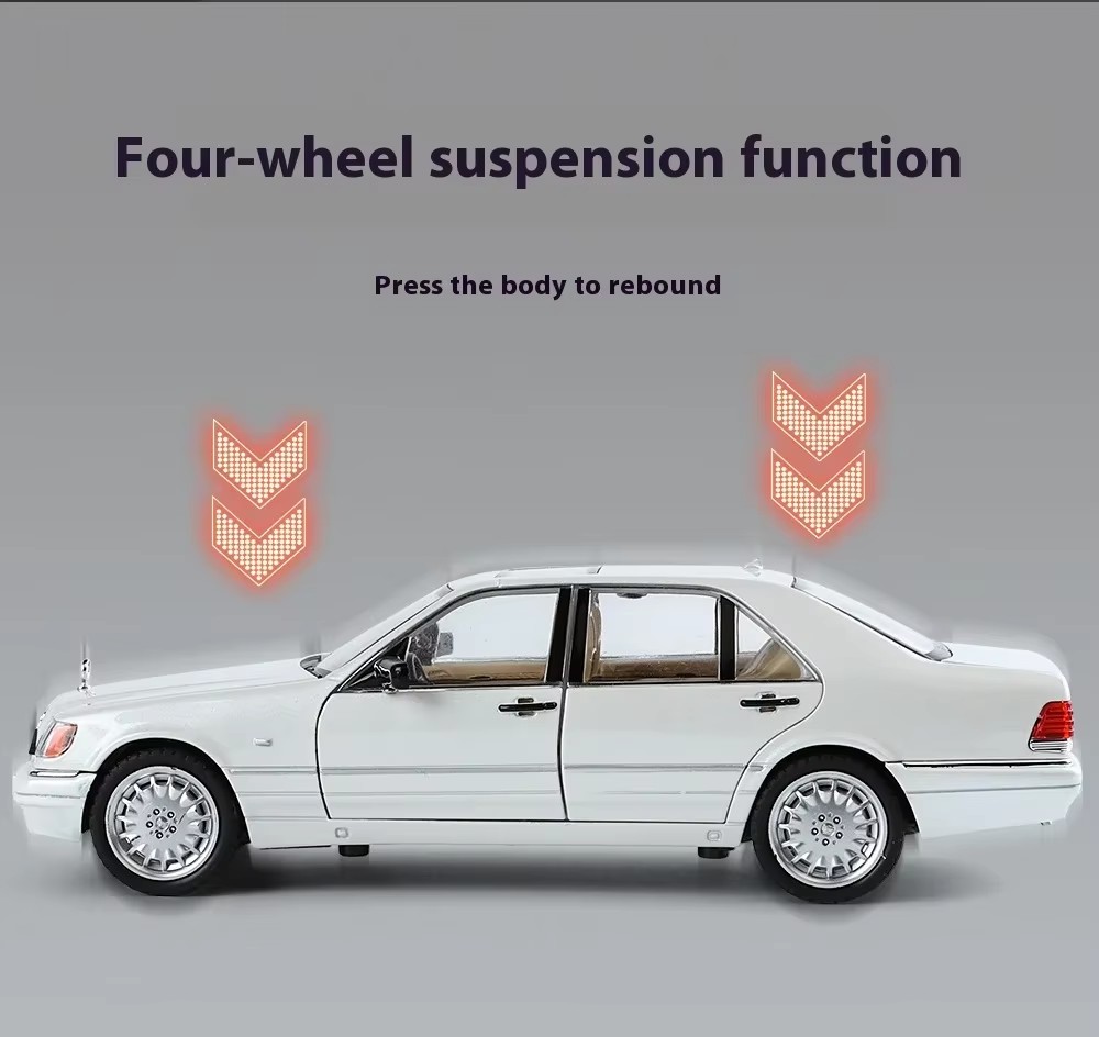 The 1:24 Mercedes-Benz W140 320SEL model is a premium model of a metal model