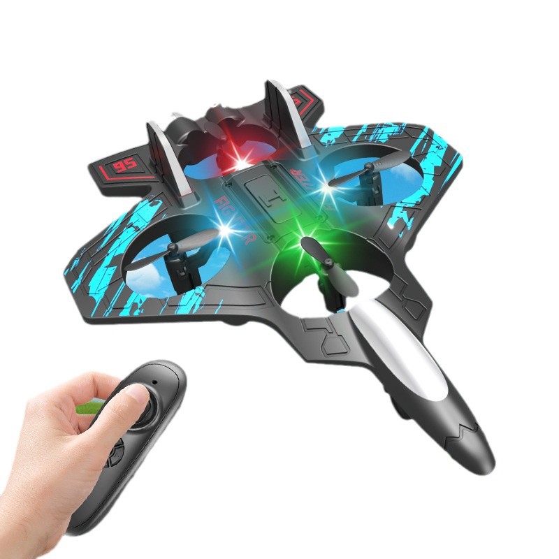 New remote control aircraft fixed height drop-resistant foam gravity glider special effects colorful lighting four-axis drone