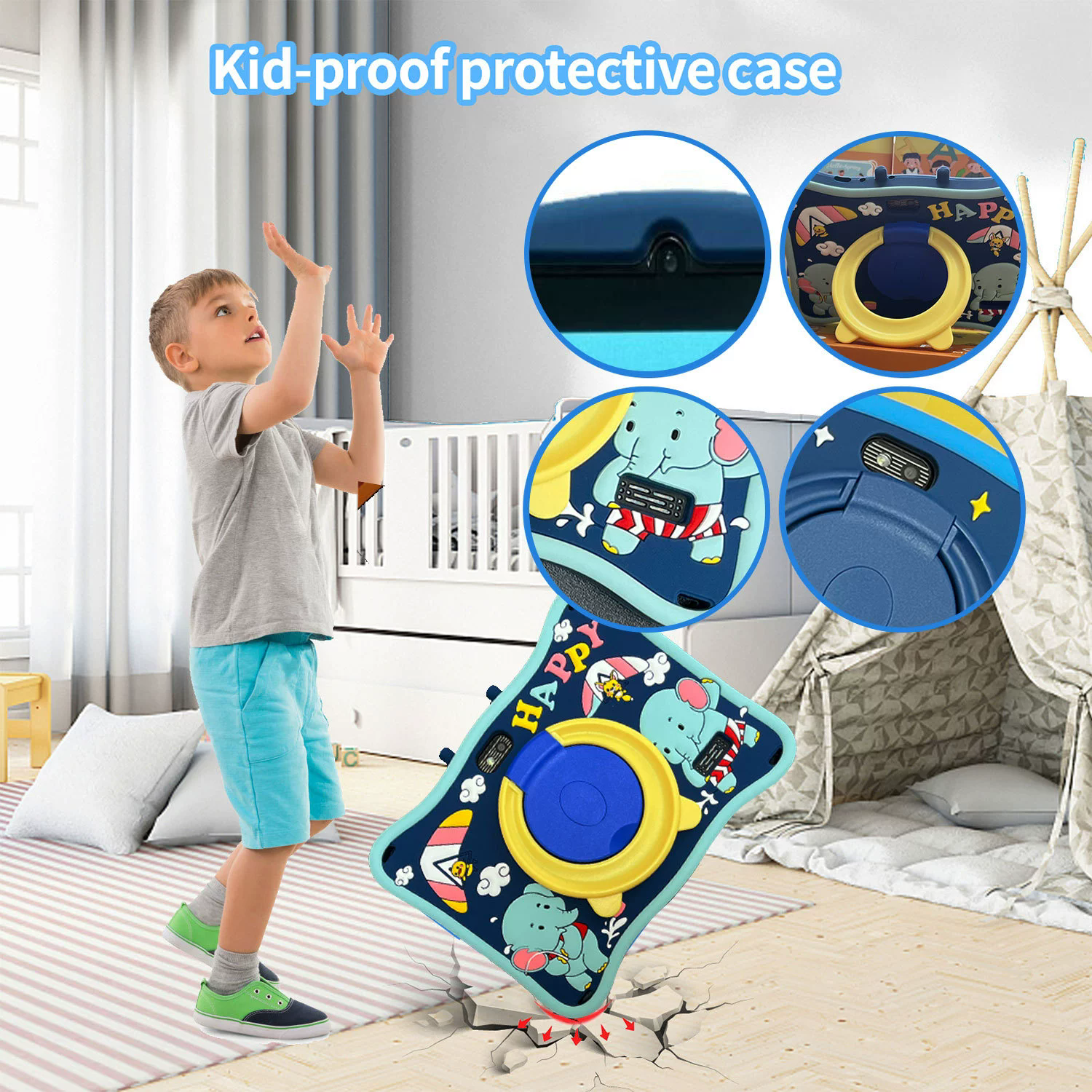 7-inch cartoon children's tablet IPS screen with IWAWA parental control fall protection handwriting smart