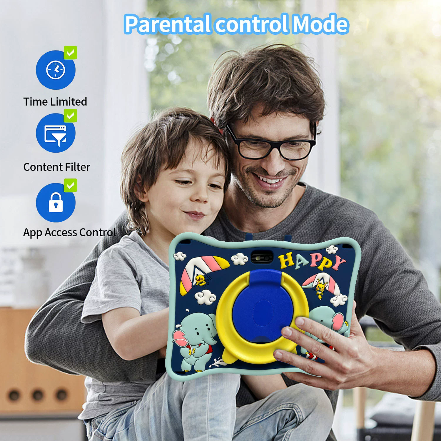 7-inch cartoon children's tablet IPS screen with IWAWA parental control fall protection handwriting smart