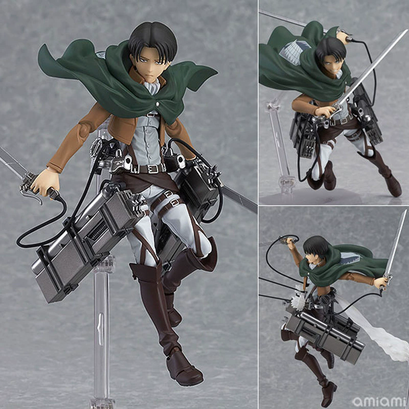 Attack on Titan Levi, Eren, Mikasa, and Captain Levi figures wholesale Figure toy figurine doll toy
