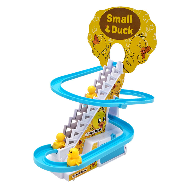 Little duck climbing stairs track car toy little duck electric toy children's educational toy
