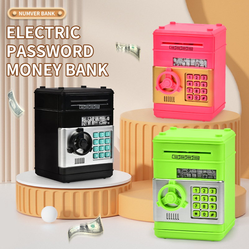 Children electric password box piggy bank toy