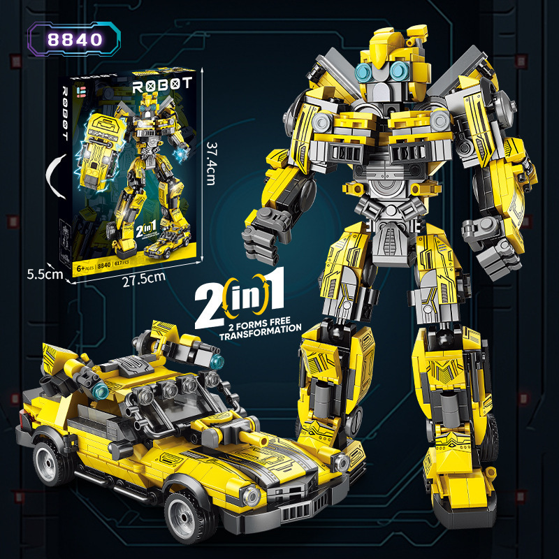 Bumblebee Warrior 617 pcs Building Blocks Transformer robot King Kong mecha assembly toy Jigsaw puzzle toys