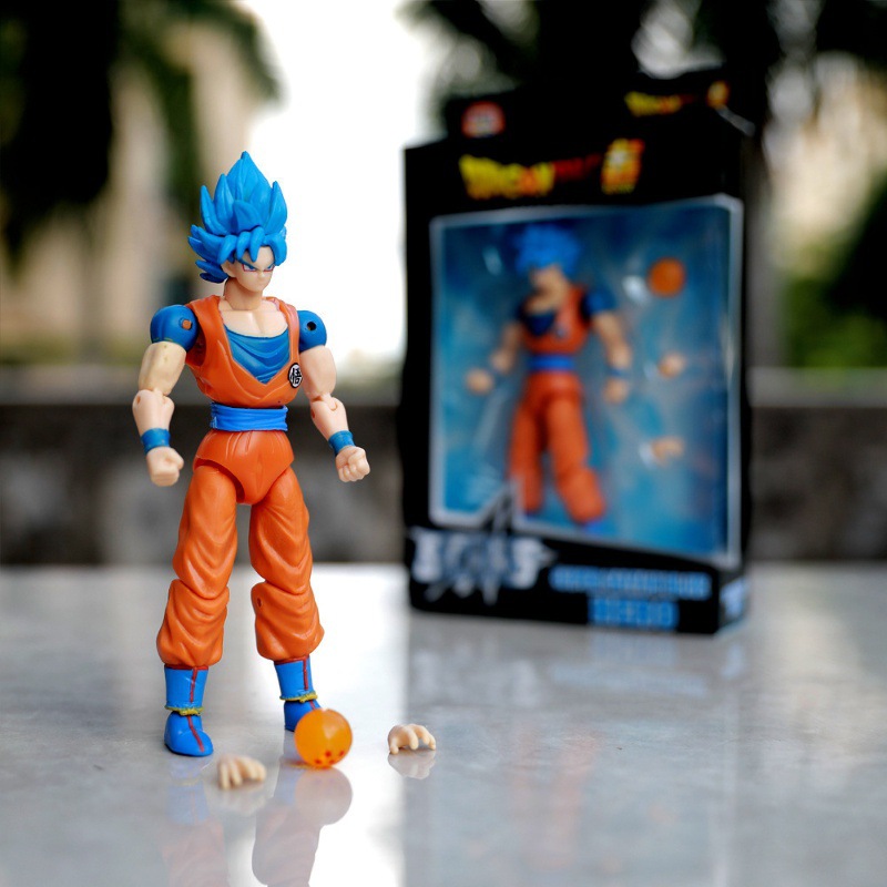 Blue Hair Dragon Ball Goku Gogeta Vegeta figurines dolls toys ornaments models finger toys