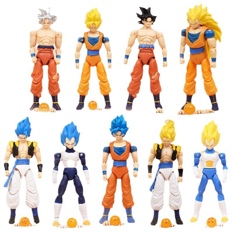 Gogeta Blue Hair Dragon Ball Goku Gogeta figurines dolls toys ornaments models finger toys
