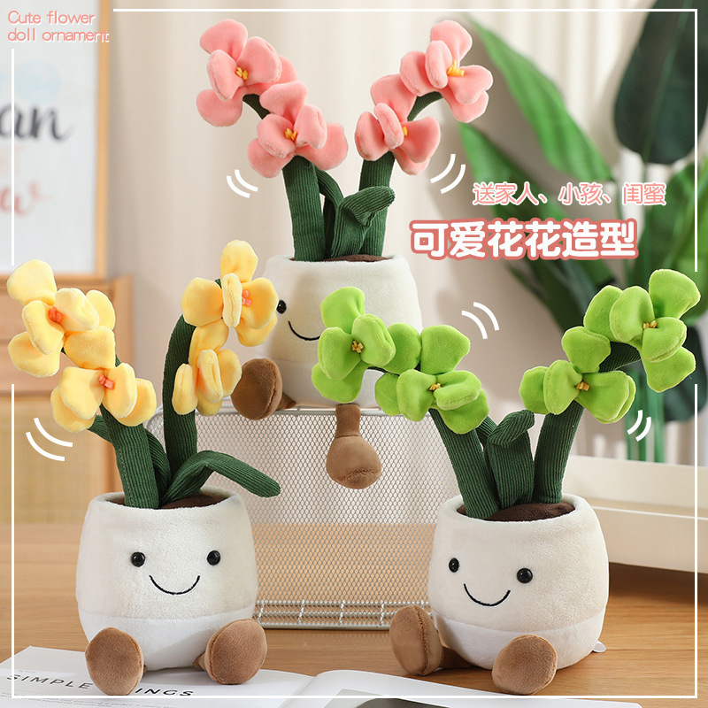 Simulation plant doll orchid fun potted plant