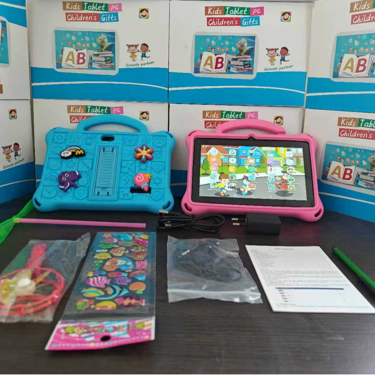 New 7-inch children's tablet computer cartoon with stand silicone cover cross-border foreign trade dedicated tablets PC