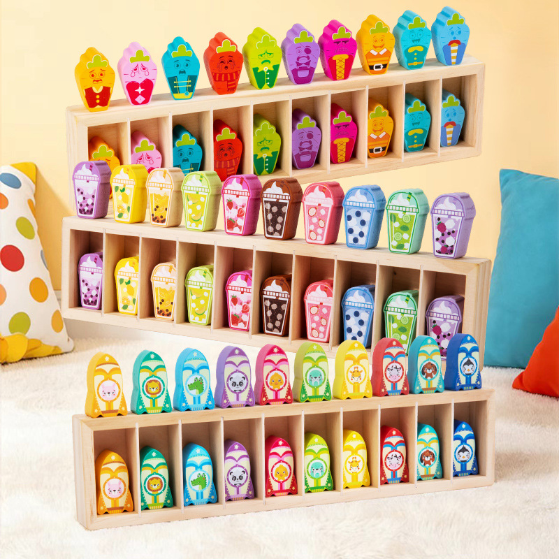 Wooden Educational Memory-Matching Game for Kids – Color Recognition, Parent-Child Interaction, Hand-Eye Coordination, and Early Learning Toy