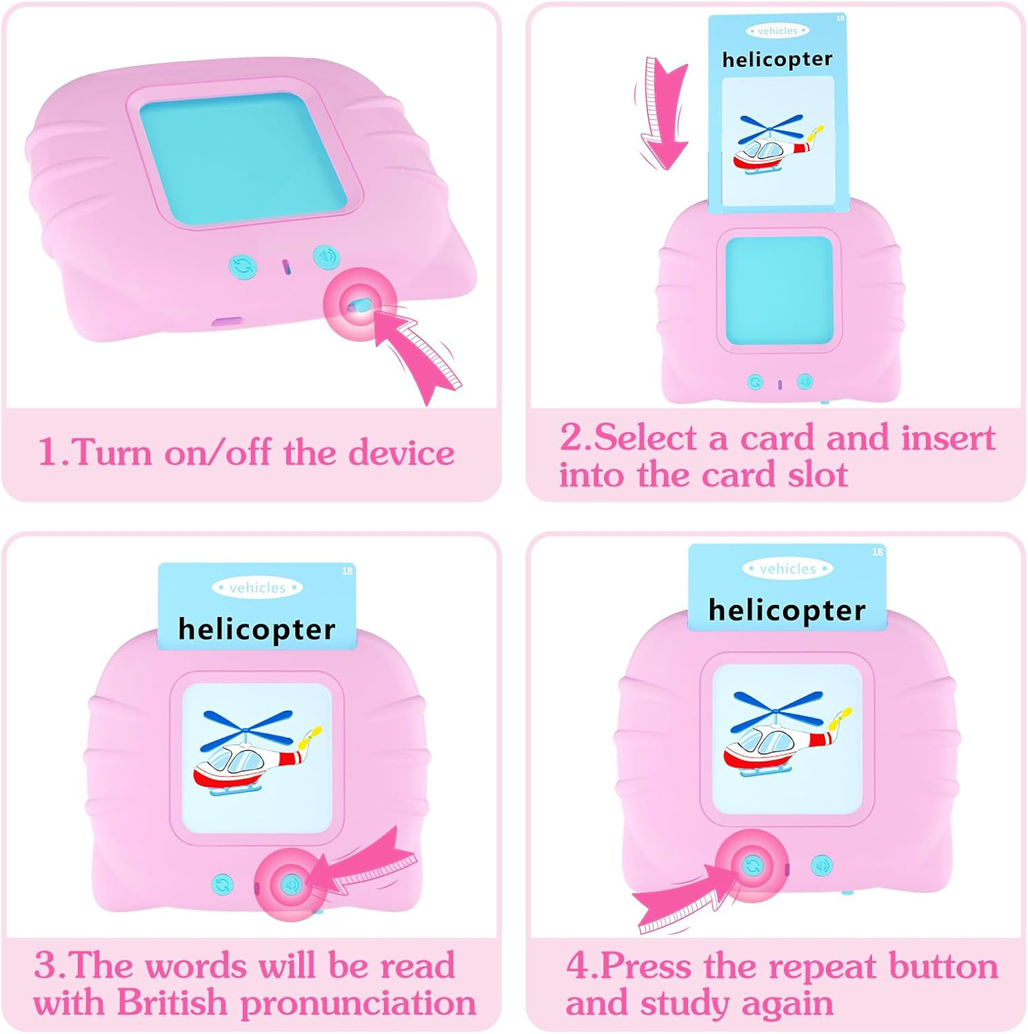 Early Education Machine Popular Flash Cards Children's Educational Voice Card Machine Flash Card Learning Machine