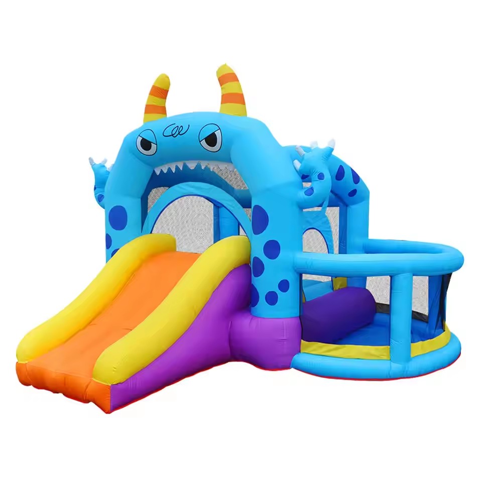 Little Monster Inflatable Castle Water Children Climbing Slide Household Small Trampoline Parent-child Children's Park Entertainment Facilities