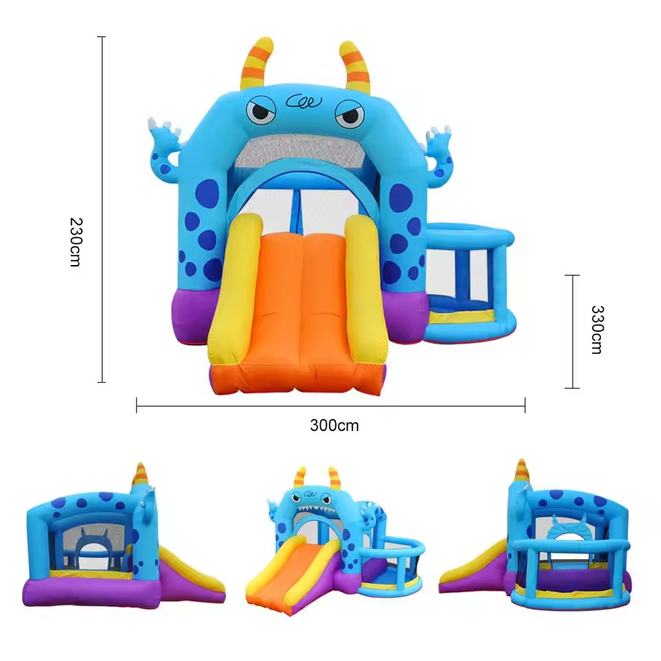 Little Monster Inflatable Castle Water Children Climbing Slide Household Small Trampoline Parent-child Children's Park Entertainment Facilities