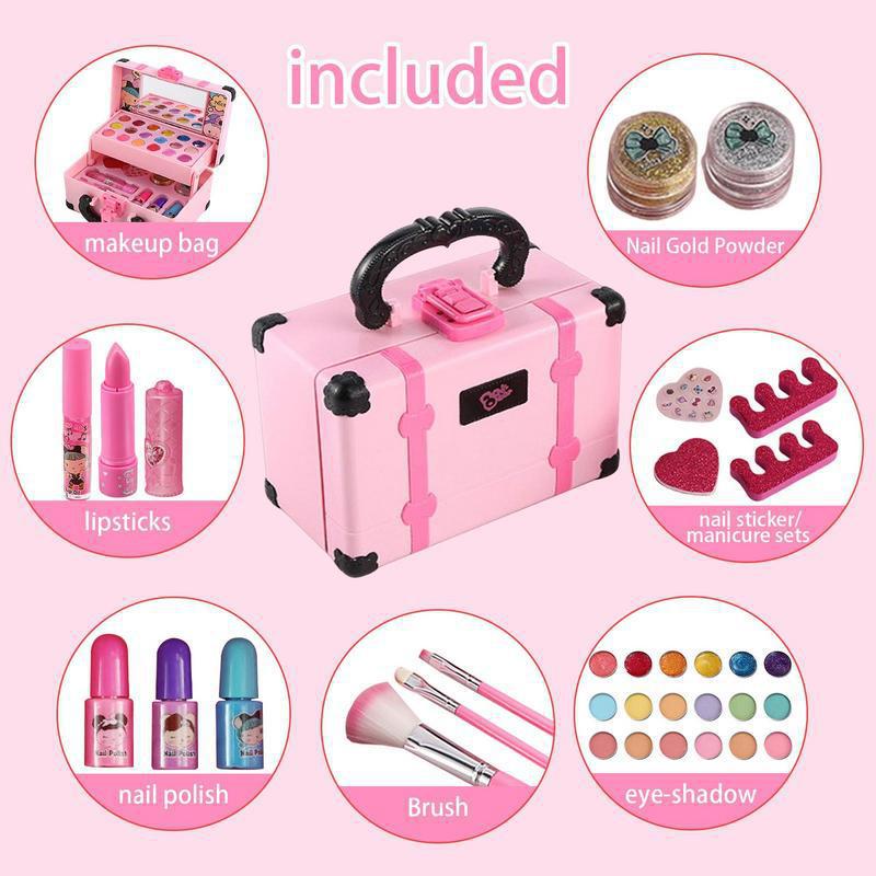Washable children's stage performance makeup set toy for girls.