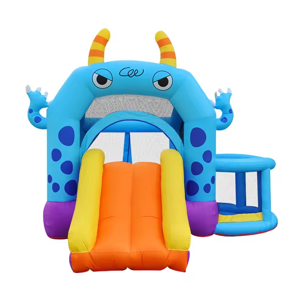 Little Monster Inflatable Castle Water Children Climbing Slide Household Small Trampoline Parent-child Children's Park Entertainment Facilities