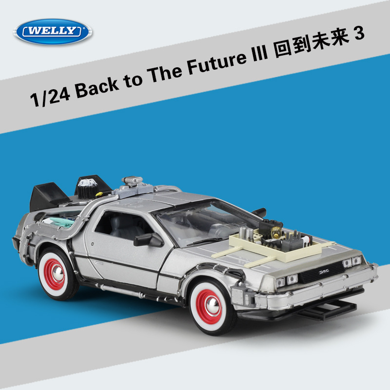 Hot selling WELLY Willy 1:24 movie Ready Player One Back to the Future simulation alloy car model