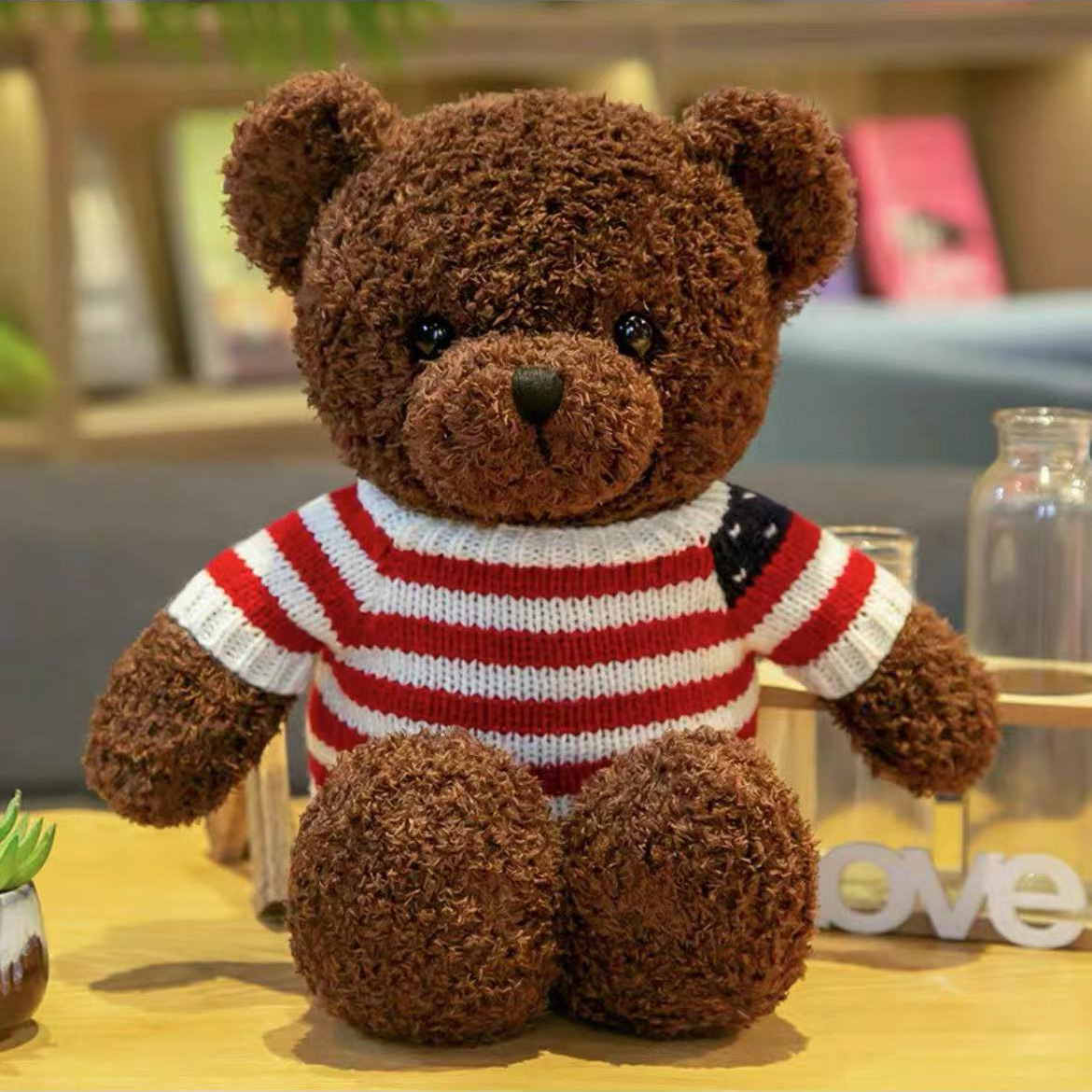 New style bear doll sweater bear plush toy clothing teddy bear rag doll doll hug bear
