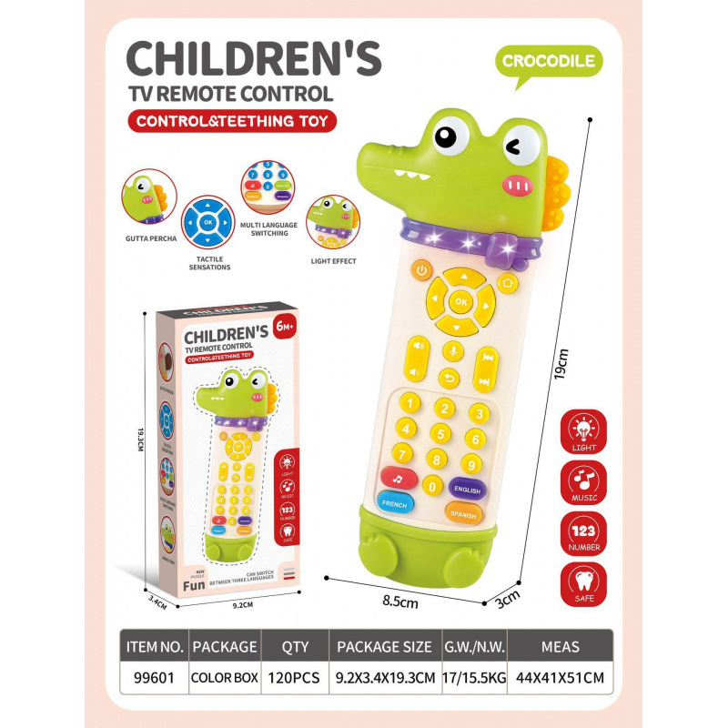 Children's educational and cute animal bear music English cognitive fun remote control toy