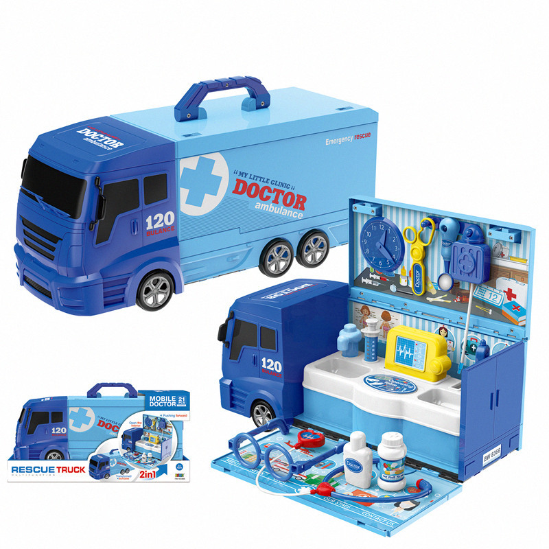 Hot selling luxury tool car set children's play house car gas station repair tool toy