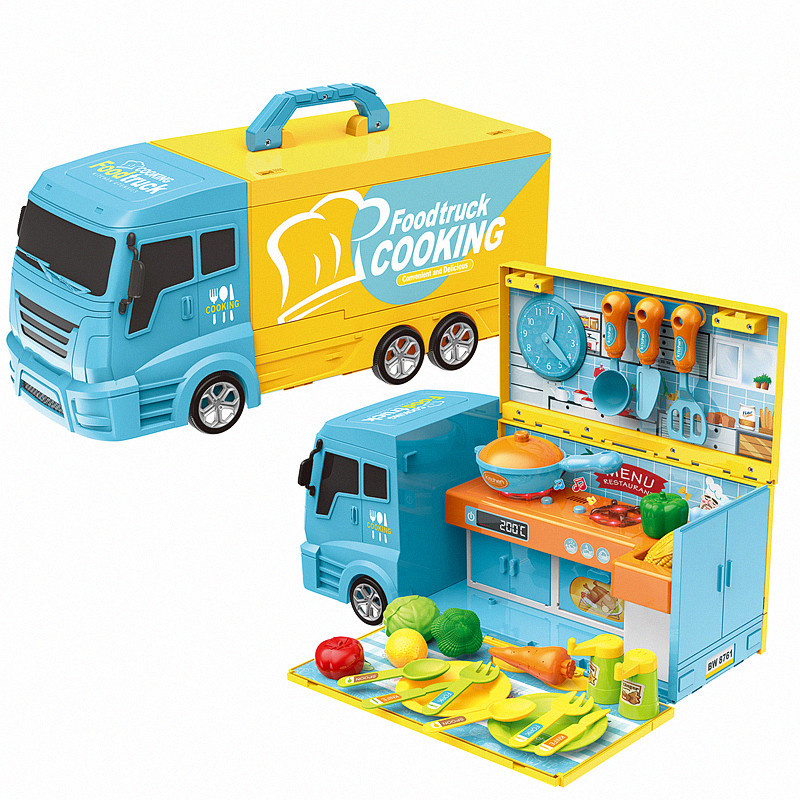 Hot selling luxury tool car set children's play house car gas station repair tool toy