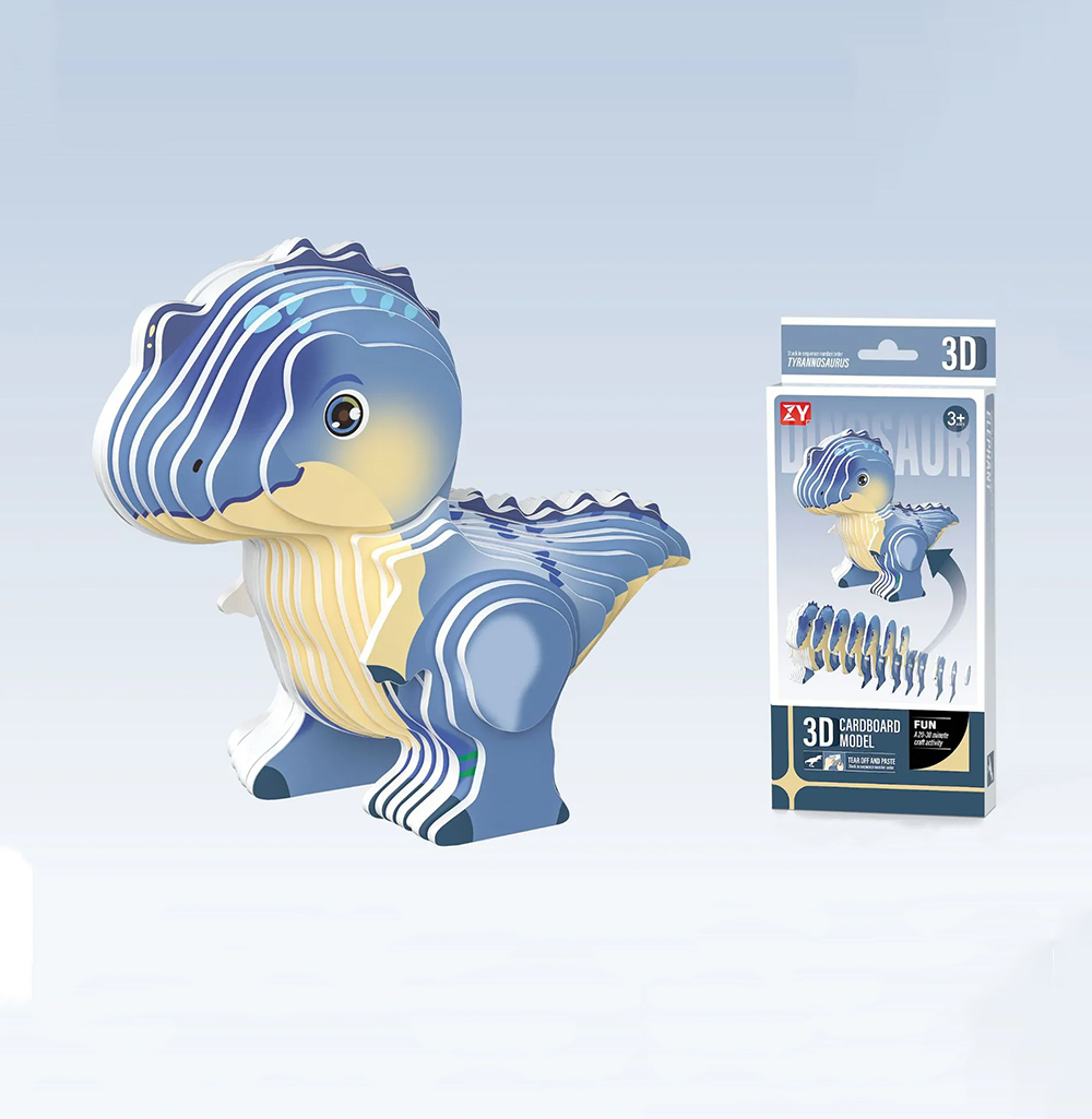 New children's three-dimensional puzzle kindergarten assembly intelligence early education toys dinosaur animal model paper 3-4-5-6 years old