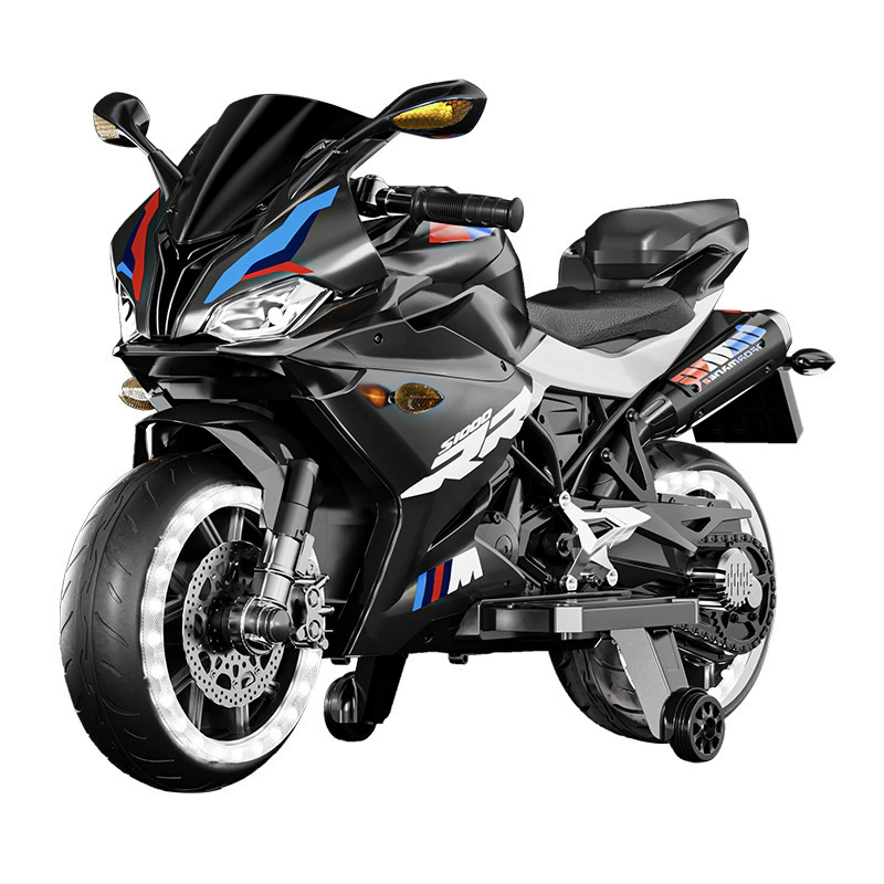 Two-wheeled motorcycle children electric bicycle boys and girls children sit charging remote control toy motorcycle