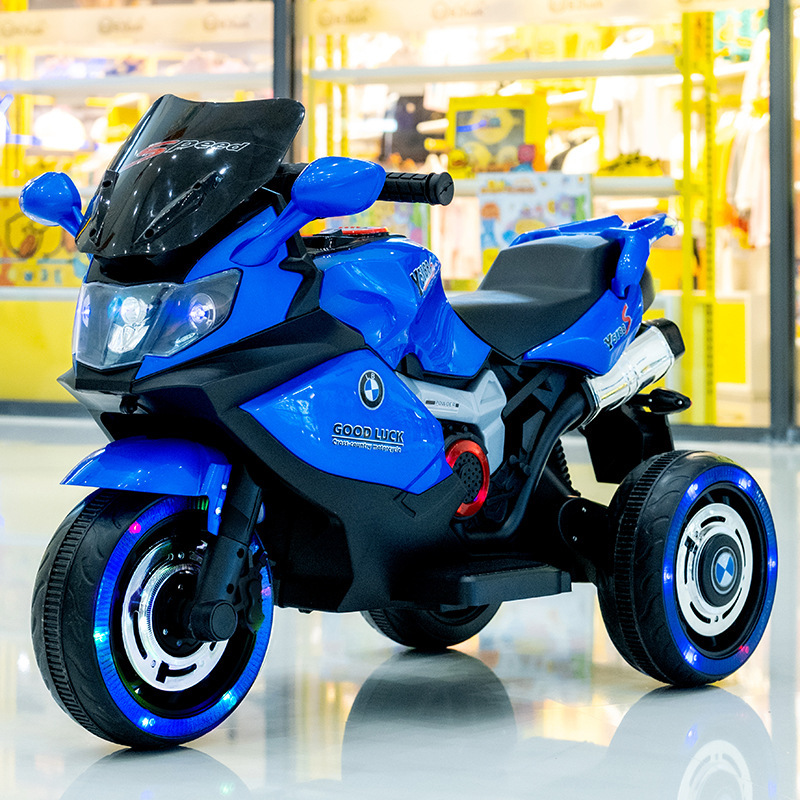 Children electric motorcycle tricycle boy and girl toy car with remote control baby large battery car can sit and charge