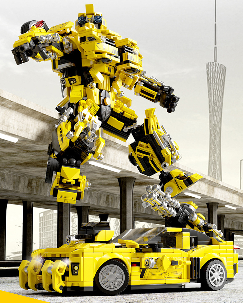 High-end version of Wasp mech 813 particles Building block Transformers robot mecha assembly toys