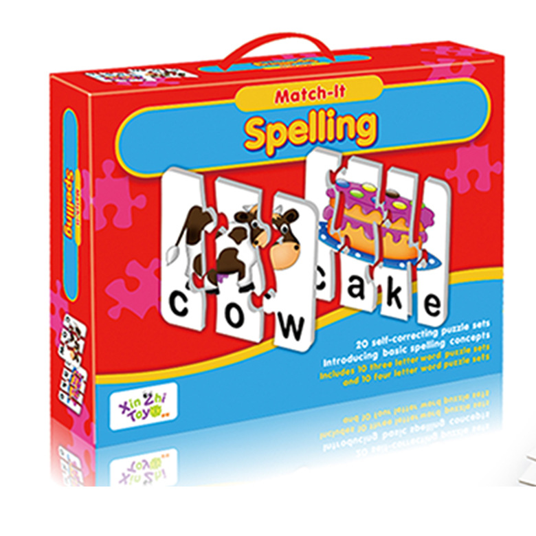 Children's educational English word puzzles Early childhood jigsaw puzzles Baby intelligence puzzles Science and education toys