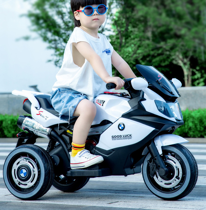 Children electric motorcycle tricycle boy and girl toy car with remote control baby large battery car can sit and charge