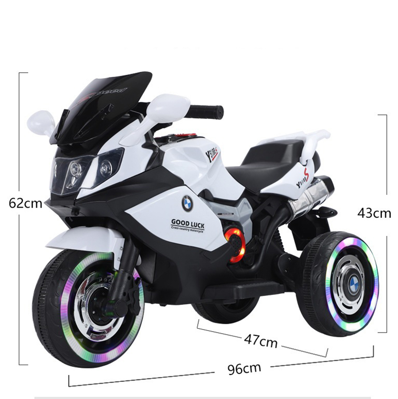 Children electric motorcycle tricycle boy and girl toy car with remote control baby large battery car can sit and charge