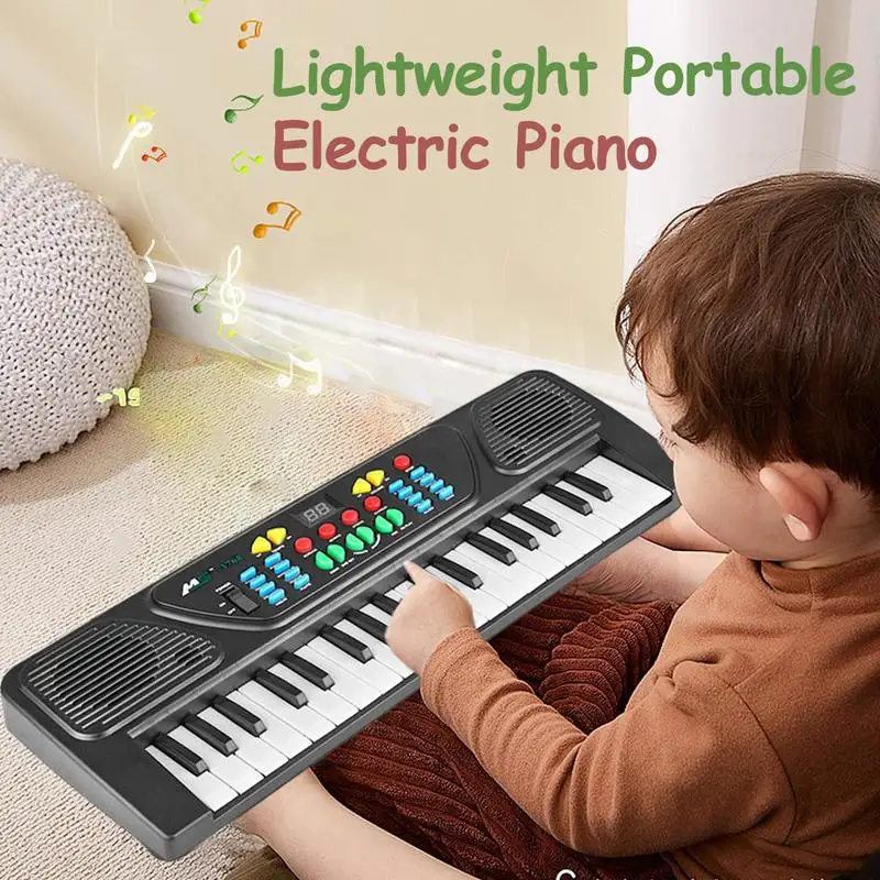 Piano Keyboard For Kids 37 Keys Digital Music Piano Keyboard With Microphone