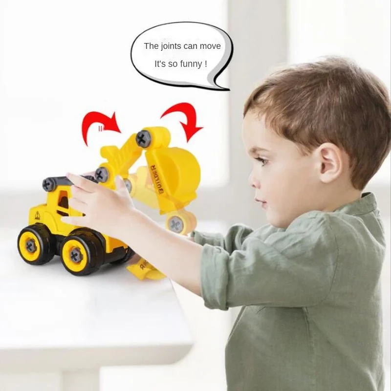 Engineering Vehicle Toy Kids Construction Excavator Tractor Bulldozer Fire Truck Models Boys Toys
